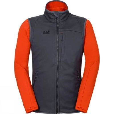 Chaquetas Jack Wolfskin Roller Coaster 3-in-1 Hombre - Gris Oscuro / Rojas - Chile OLR401376